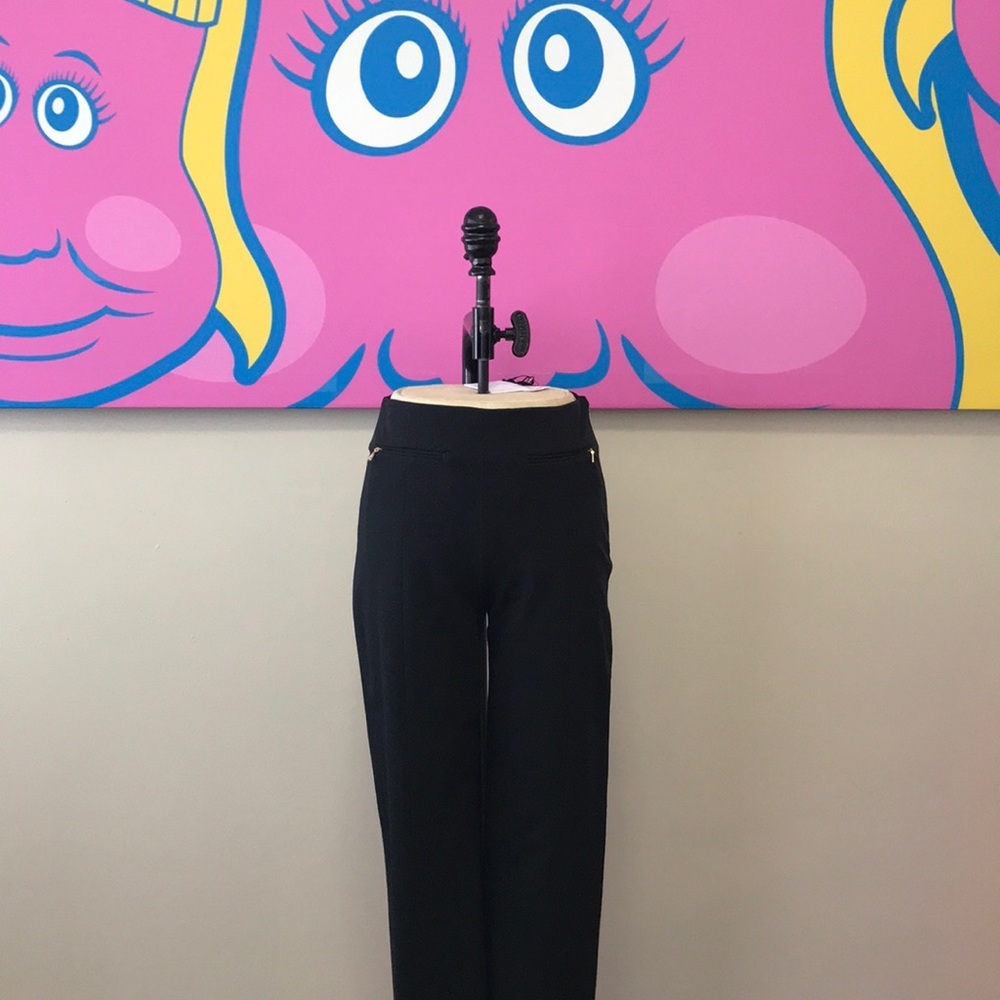 The Script Black Skinny Pant with Zippers NWT